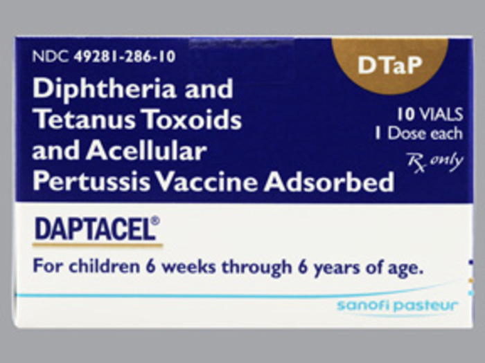 Rx Item-Daptacel 10X0.5 ML Vial diph,pertuss(acell),tet ped/PF IM by Sanofi