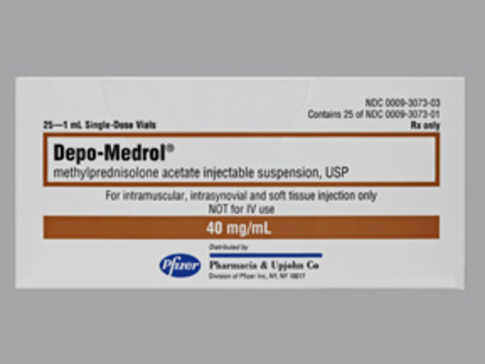 Rx Item-Depo Medrol 40Mg/Ml Vial 25X1Ml By Pfizer Pharma Methyl Prednisololone 