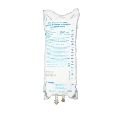 Rx Item-Dextrose-Sodium Chloride 5% 0.45% L6120 Solution 12X1000Ml By B.Braun