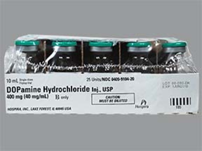 Rx Item-Dopamine 400MG 25X10 ML FTV by Pfizer Pharma USA Injec