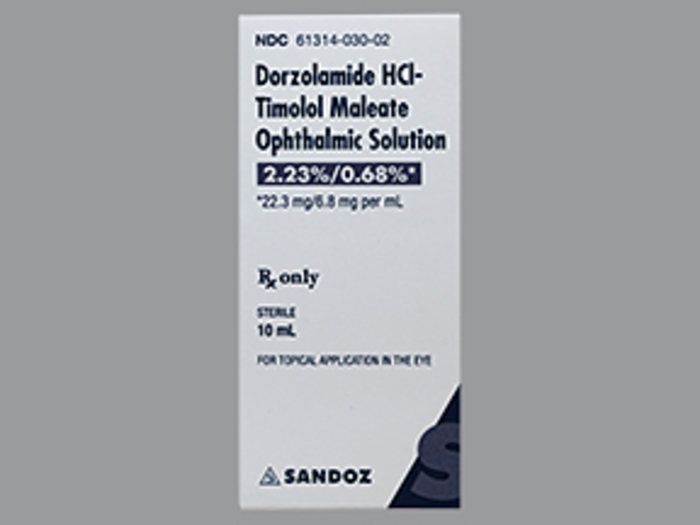 Rx Item-Dorzolamide-Timolol 2/0.005 10 ML O/S by Sandoz-Falcon Pharma USA Gen Cosopt