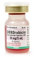 Rx Item-Doxorubicin 10Mg/5Ml Vial 10X5Ml By Teva Pharma Refrigerated