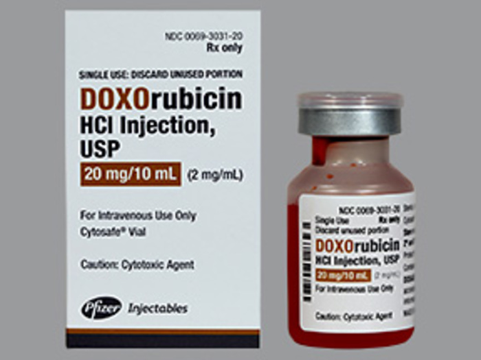 Rx Item-Doxorubicin 20Mg 10Ml Vial 10Ml By Pfizer Pharma Inj Gen Adriamycin