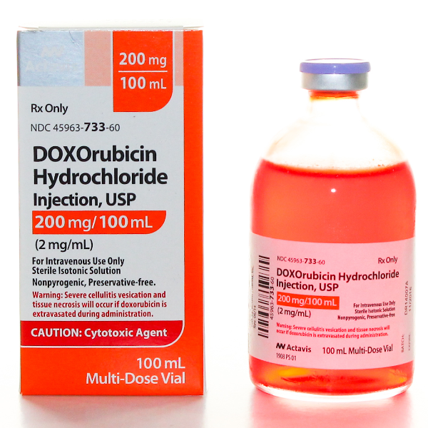 Rx Item-Doxorubicin 2Mg/Ml Vial 100Ml By Actavis (Teva) Refrigerated -Adriamycin