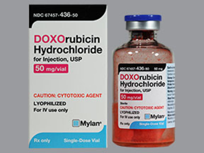 Rx Item-Doxorubicin 50Mg Vial By Mylan Institutional - Adriamycin