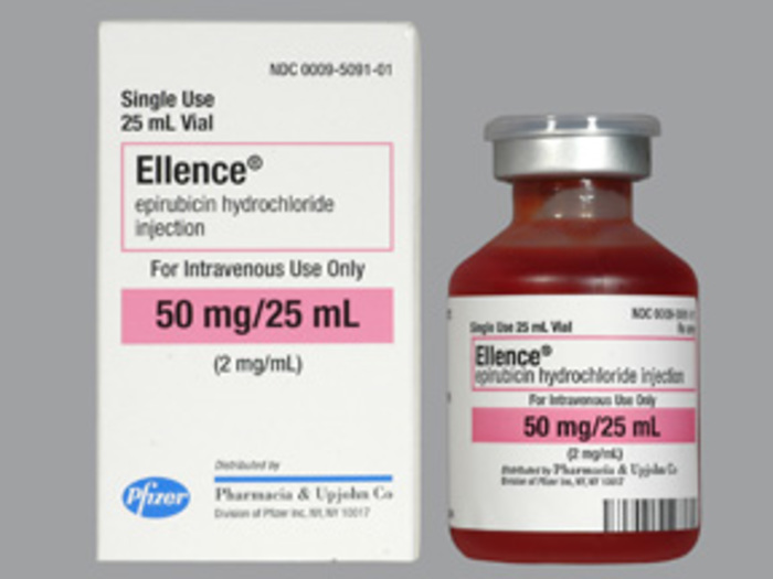 Rx Item-Ellence 50Mg/25Ml epirubicin HCl IV Vial 25Ml By Pfizer Pharma Inj