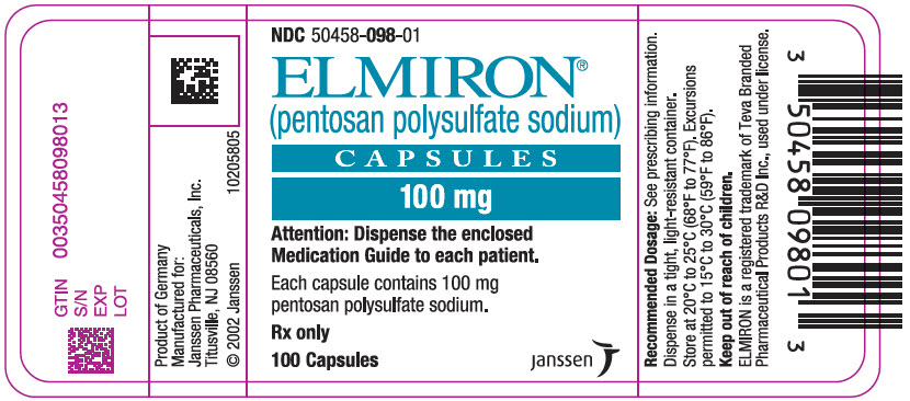 '.Elmiron 100Mg Cap 100 By J O M Pharma.'
