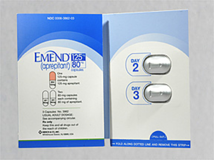 Rx Item-Emend Trifold 125/80MG 3 KIT by Merck & Co Pharma USA 