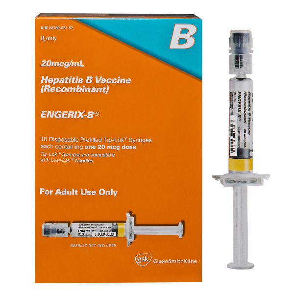 Rx Item-Engerix-B HEP B 20 Mcg/Ml Syringe 10X1Ml By Glaxosmithkline Vaccines