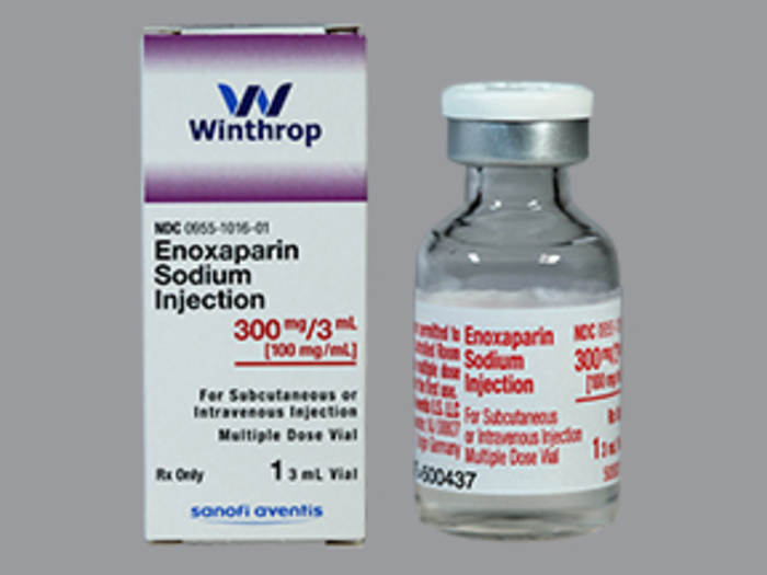 Rx Item-Enoxaparin 300Mg/3Ml Vial 3Ml By Winthrop US D B A Sanofi Avent