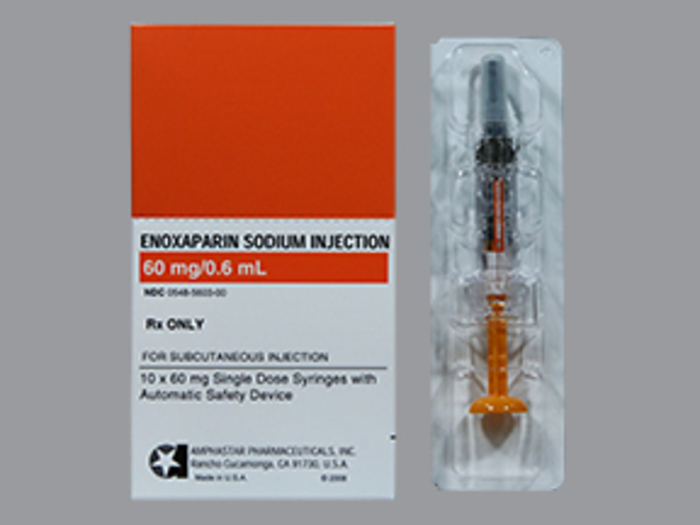 Rx Item-Enoxaparin 60Mg/0.6Ml Syringe 10 By Amphastar Pharma Gen Lovenox 