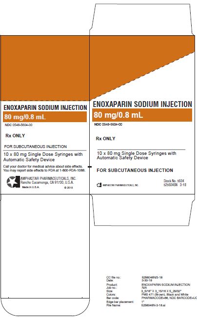 '.Enoxaparin 80Mg/0.8Ml Syringe 10 By Amph.'