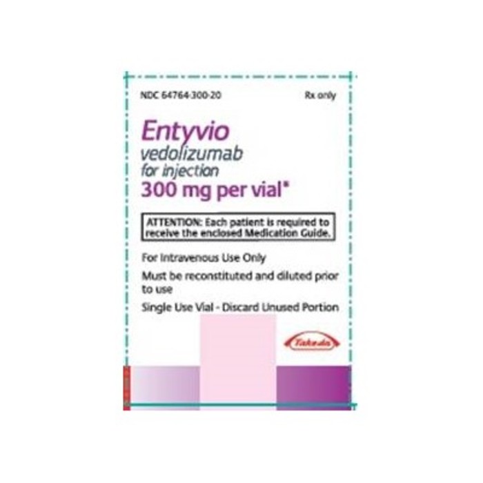 Rx ItemEntyvio Vedolizumab 300Mg Vial 20Ml By Takeda Pharmaceutical