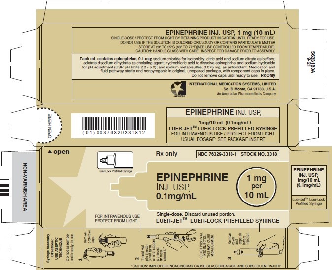 Rx Item-Epinephrine 0.1MG/ML 10X10 ML Syringe by Intl Medication Sys Pharma USA 
