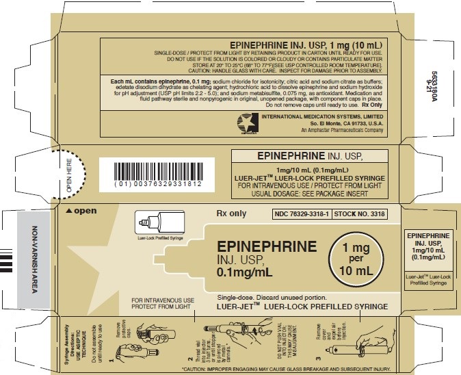 Rx Item-Epinephrine 0.1Mg/Ml Syringe 10X10Ml By Intl Medication Sys 