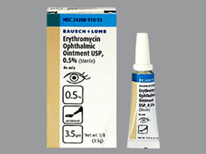 Rx Item-Erythromycin 0.5% 3.5 GM Opthalmic Ointment by Valeant Pharma USA  Gen Ilotycin 