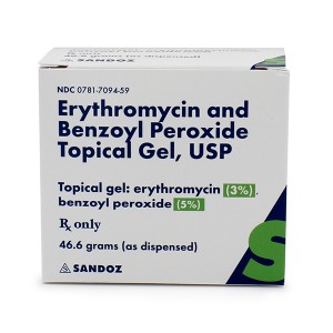 Rx Item-Erythromycin-Benzoyl Peroxide 3% 5% Gel 46.6Gm By Sandoz Pharma Gen Benz