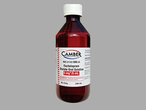 Rx Item-Escitalopram 5MG/5ML 240 ML sol by Camber Pharma USA Gen Lexapro