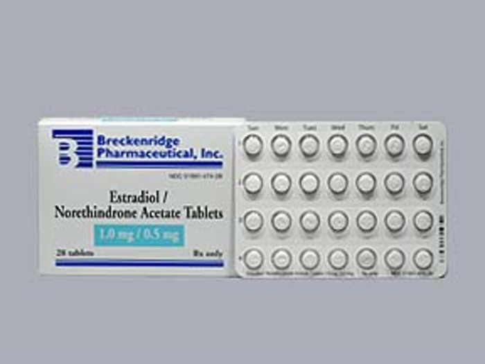 Rx Item-Estradiol-Norethindrone 1Mg 0.5Mg Tab 28 By Breckenridge Pharma