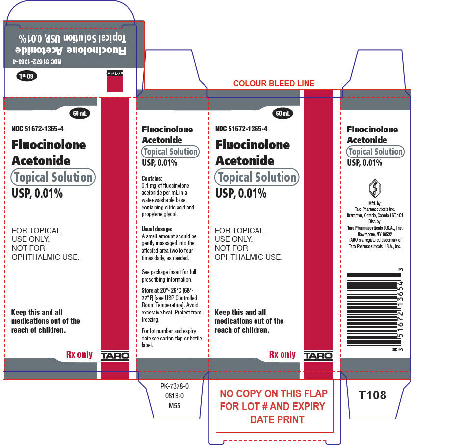 Rx Item-Fluocinolone 0.01% Solution 60Ml By Taro Pharma gen Synalar