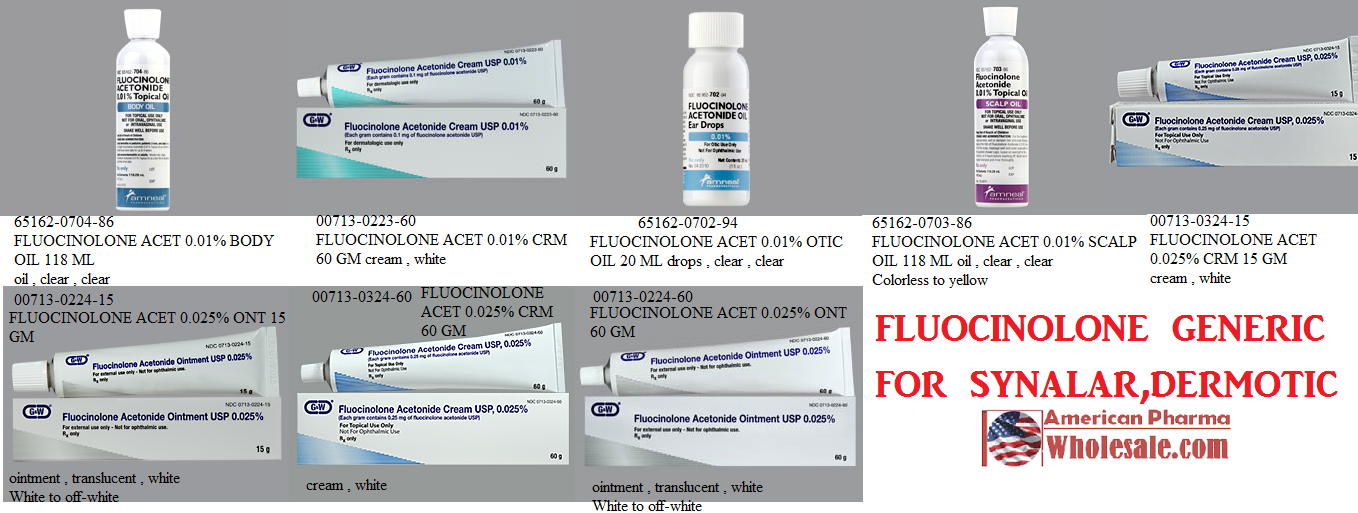 Rx Item-Fluocinolone Acetate 0.01% 60 GM Cream by Cosette Pharma USA 