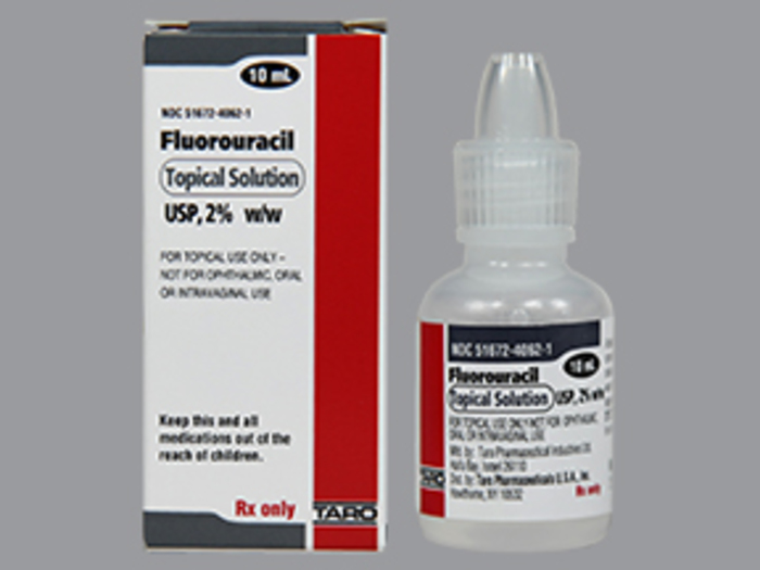 Rx Item-Fluorouracil 2% Solution 10Ml By Taro Pharma Gen Efudex