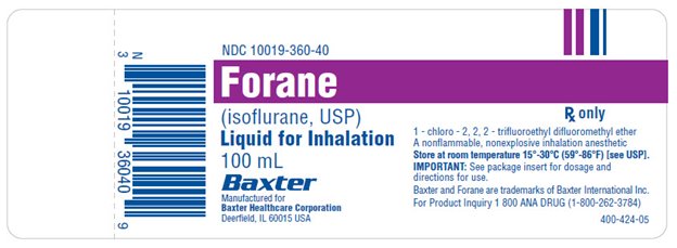 Rx Item-Forane isoflurane INHALATION LIQUID 99.9% Liq 6X100Ml By Baxter Pharma