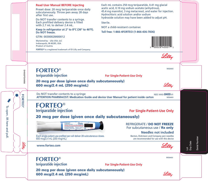 '.Forteo Pen 20Mcg Dose Inj 2.4Ml By Lilly.'