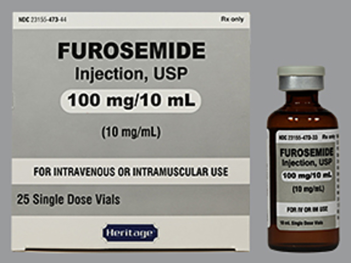 Rx Item-Furosemide 10Mg/Ml Vial 25X10Ml By Heritage Pharma Gen Lasix