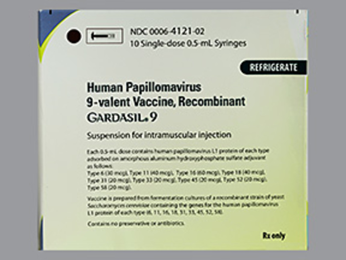 Rx Item-Gardasil human papillomavirus vacci 9 0.5 Ml Syringe 10X0.5Ml By Merck 