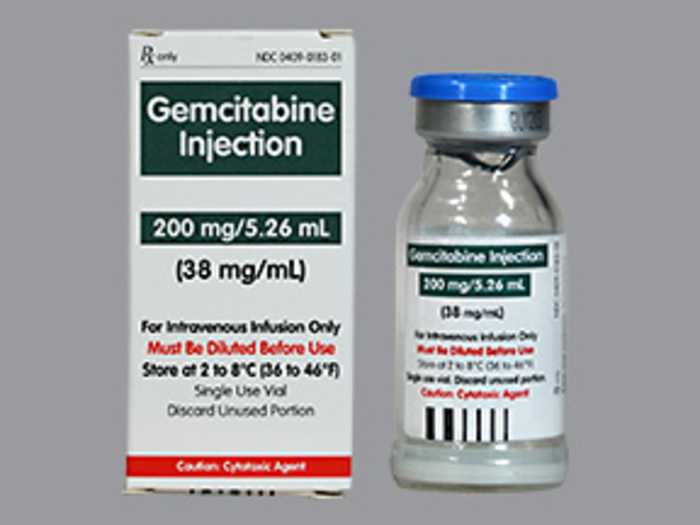 Rx Item-Gemcitabine 200Mg 5.26 Vial 5.26Ml By Hospira  Gen Gemzar, Infugem