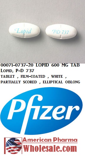 Lopid 600mg Tab 500 by Pfizer Pharma