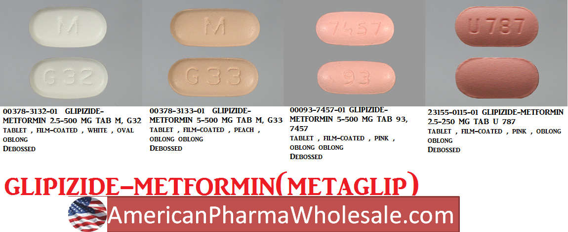 Glipizide-Metformin 5mg 500mg Tab 100 by Heritage Pharma