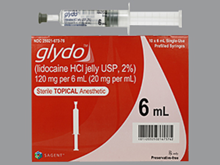 Rx Item-Glydo Jelly 2% Syringe 10X6Ml By Sagent Pharma Lidocaine Mucus Mem