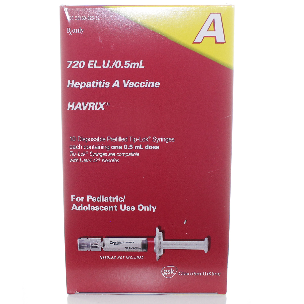 Rx Item-Havrix W-O 720 0.5Ml Hepatitis A Hep A Syringe 10X0.5Ml By Glaxosmithkline Vaccines 