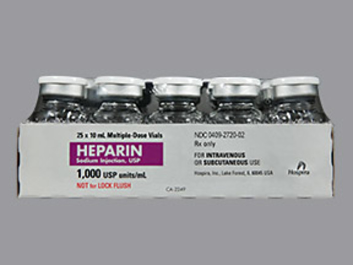 Rx Item-Heparin Sodium 1000/Ml Vial 25X10Ml By Hospira Worldwide