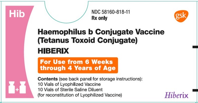 Rx Item-Hiberix Vaccine Haemophilus Influenzae Type B Pr 10 W/Dil 10Ds Ped 