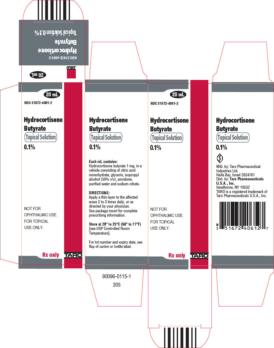 Rx Item-Hydrocortisone Butyrate 0.1% Solution 20Ml By Taro Pharma Gen Locoid