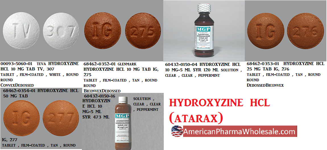 Hydroxyzine Hcl 10mg Tab 100 by Heritage Pharma