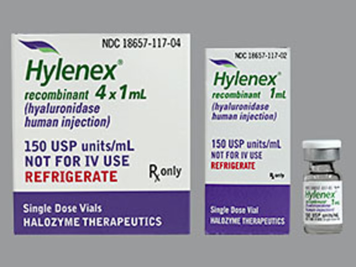 Rx Item-Hylenex hyaluronidase Human 150 Unit/1 Vial 4X1Ml By Halozyme 