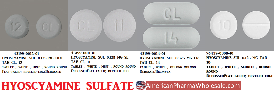 Rx Item-Hyoscyamine Sulfate 0.125Mg Tab 100 By Virtus Pharma
