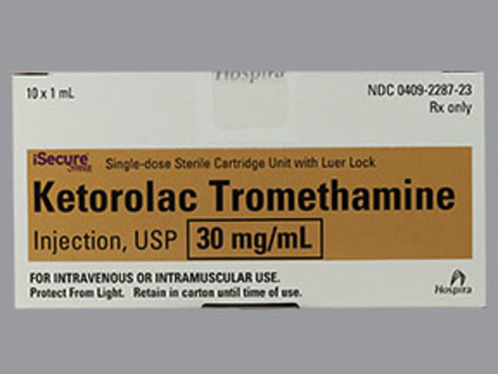 Rx Item-Ketorolac Tromethamine 30MGISEC 10X1 ML Syringe by Pfizer Pharma USA Injec