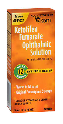 Ketotifen Fumarate Ophthalmic Drops 0.025 % 5 ml Opthall By Akorn Gen Zaditor