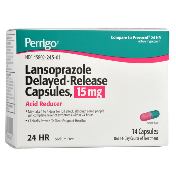 Rx Item-Lansoprazole 15MG 14 CAP-Cool Store- by Perrigo Pharma USA Gen ...