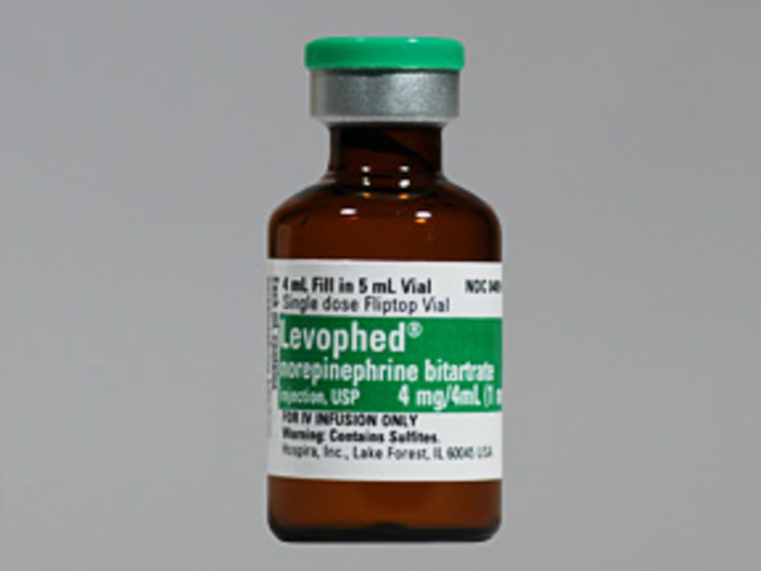 RX ITEM-Levophed 1Mg/Ml Vial 10X4Ml By Hospira Worldwide