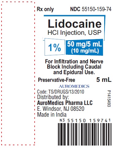 Rx Item-Lidocaine 1% 10Mg/Ml Amp 10X5Ml By Auromedics Gen Xylocaine