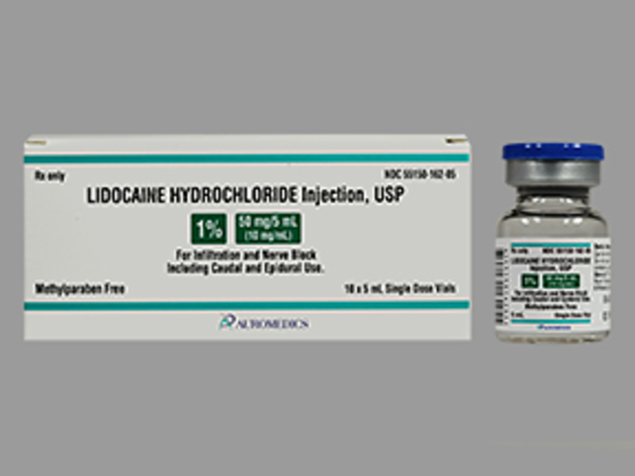 Rx Item-Lidocaine 1% 1% 10X5 ML Vial by Auromedics Pharma USA 