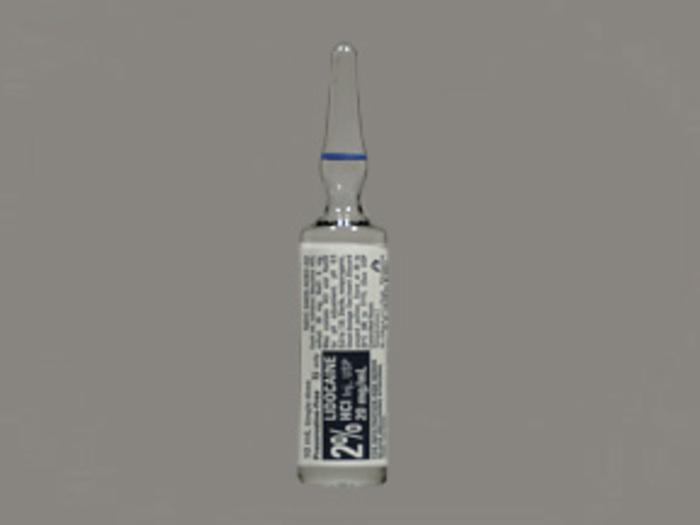 Rx Item-Lidocaine 2% 25X10 ML Ampoule by Pfizer Pharma USA Injec