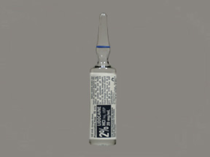 Rx Item-Lidocaine 2% 25X10 ML Ampoule by Pfizer Pharma USA Injec