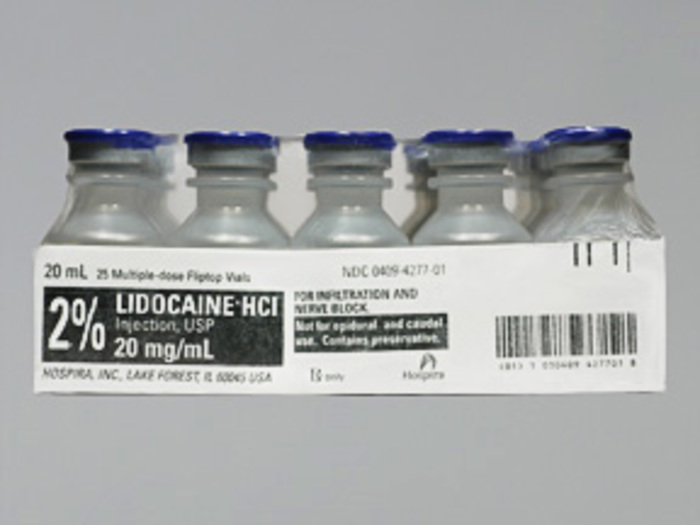 Rx Item-Lidocaine 2% 25X20 ML Vial by Pfizer Pharma USA Injec